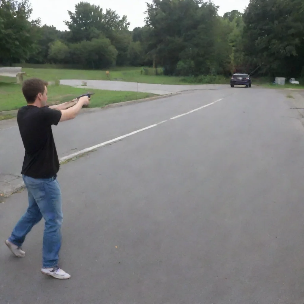aitrending a guy shooting 2 mac 10s in a drive by good looking fantastic 1