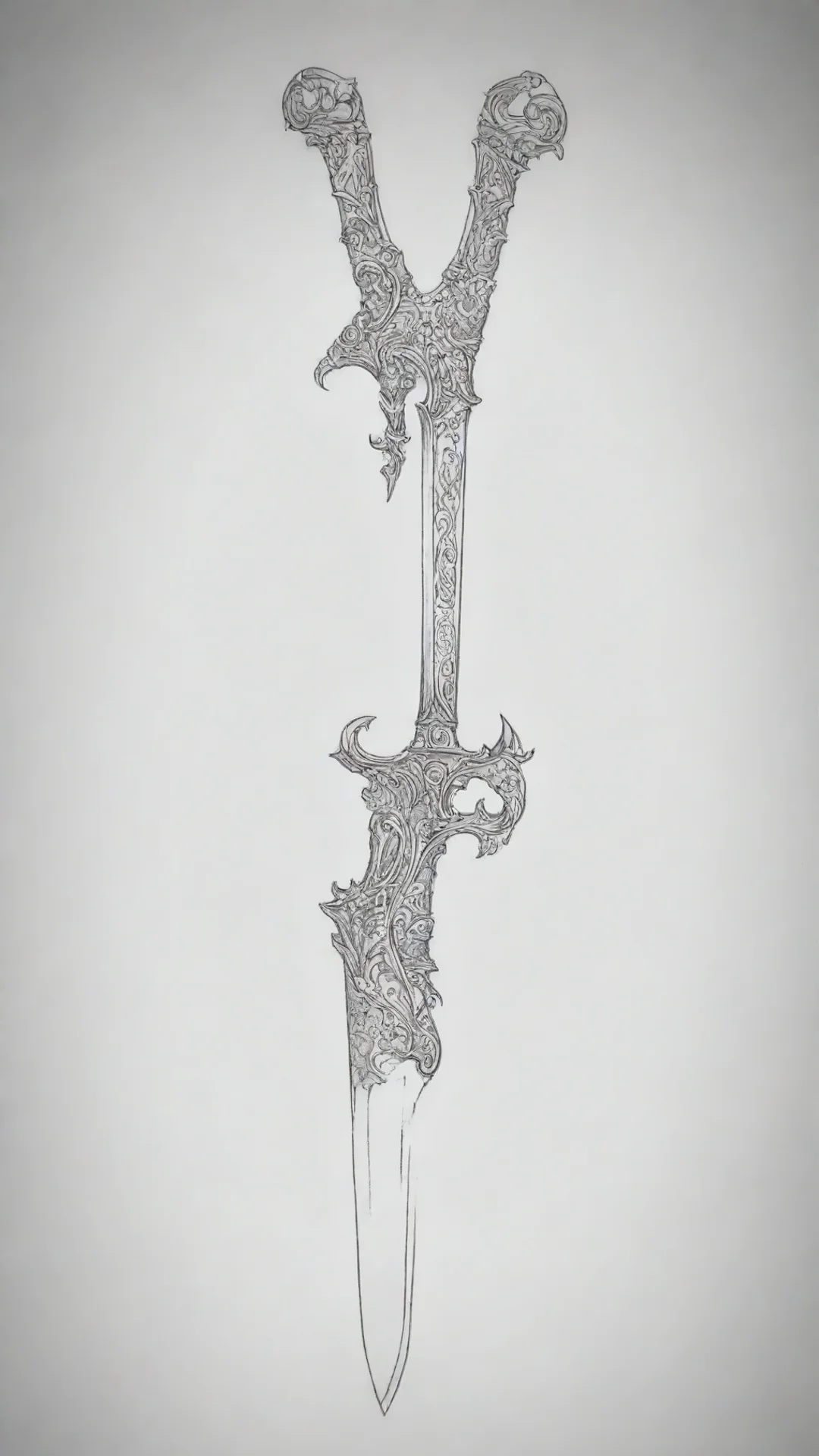 aitrending a line art sketched dagger good looking fantastic 1 tall