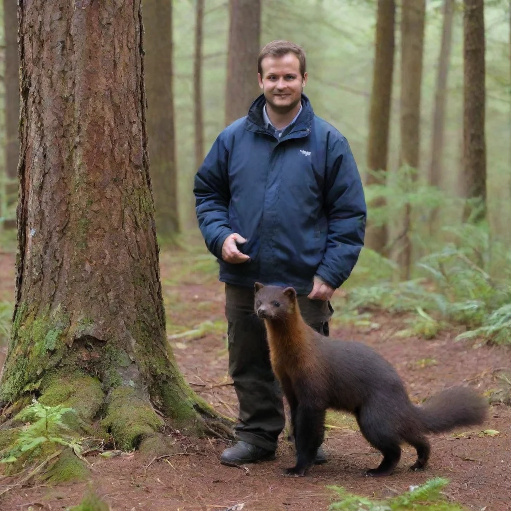 aitrending a person standing with a giant pine marten good looking fantastic 1