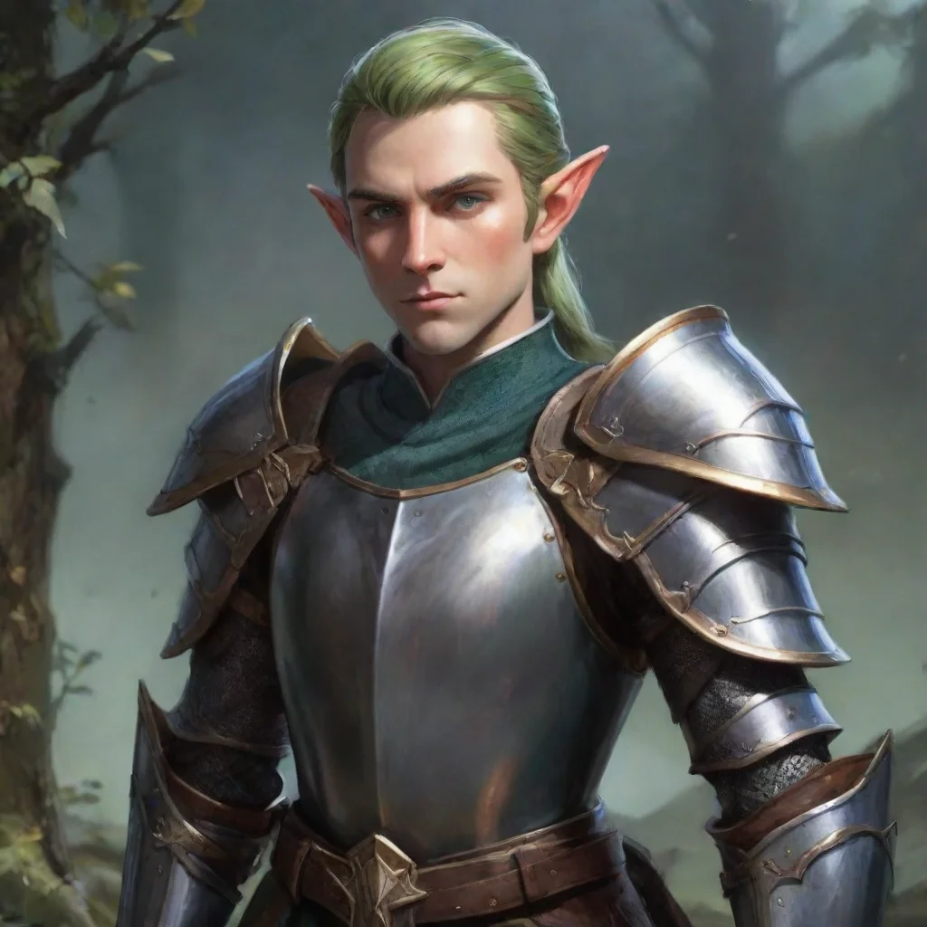 aitrending a picture of a elf knight good looking fantastic 1