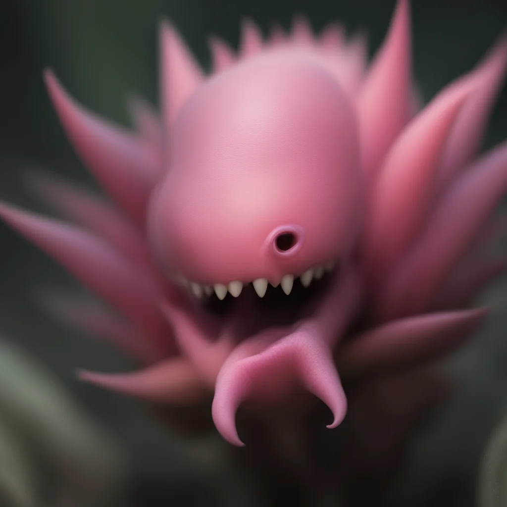 aitrending a pink alien plant with teeth good looking fantastic 1