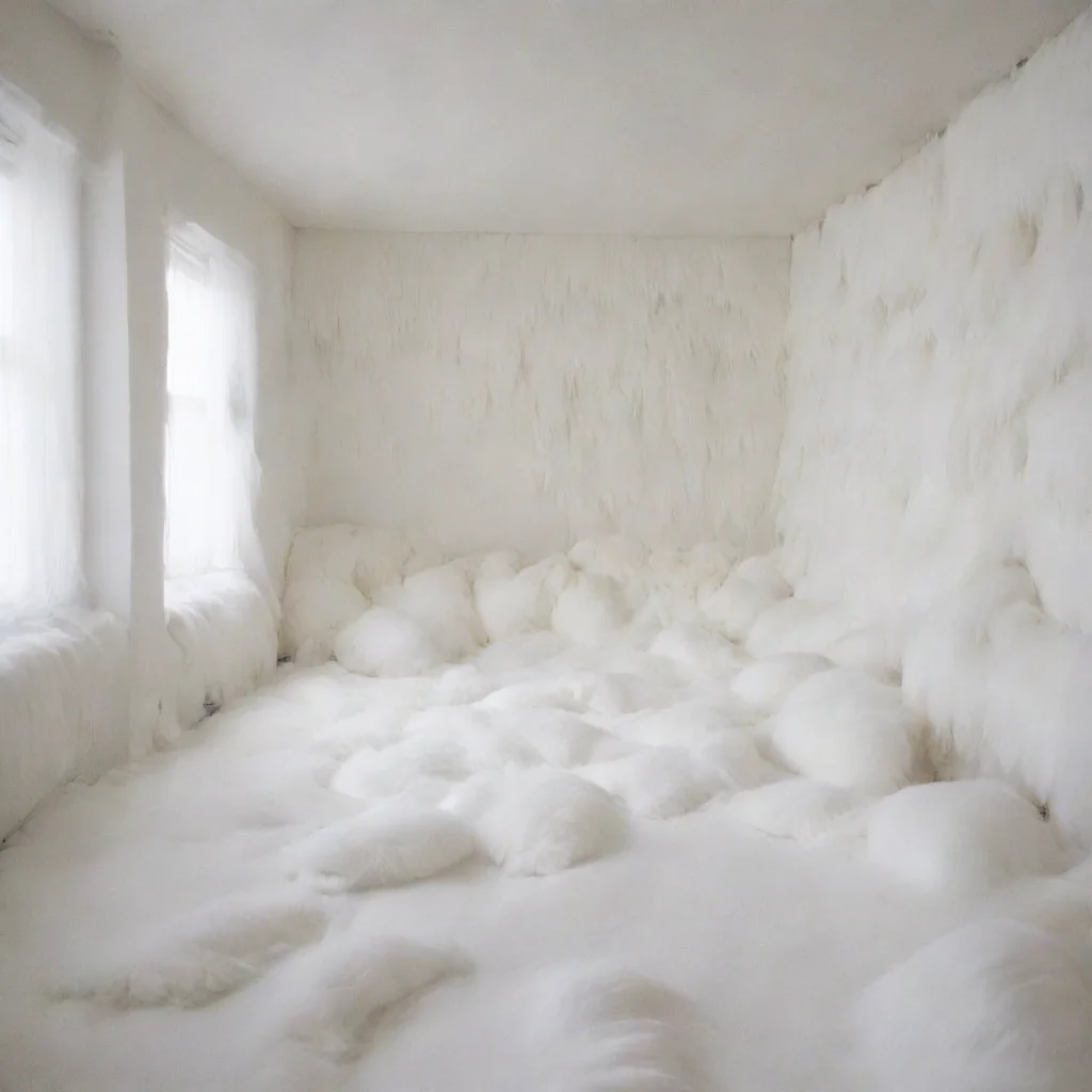 aitrending a room covered in thick white fur everywhere good looking fantastic 1