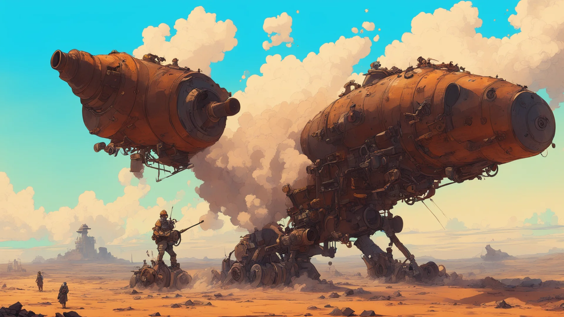 trending a smoking cannon designed by george lucas on a battlefield moebius ghibli ian mcque wallpaper good looking fantastic 1 wide