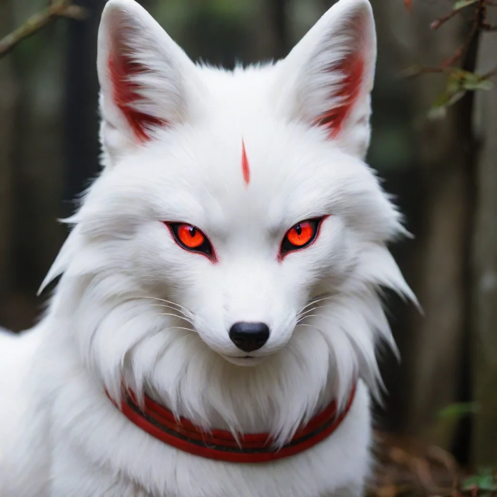 aitrending a white kitsune with red eyes good looking fantastic 1