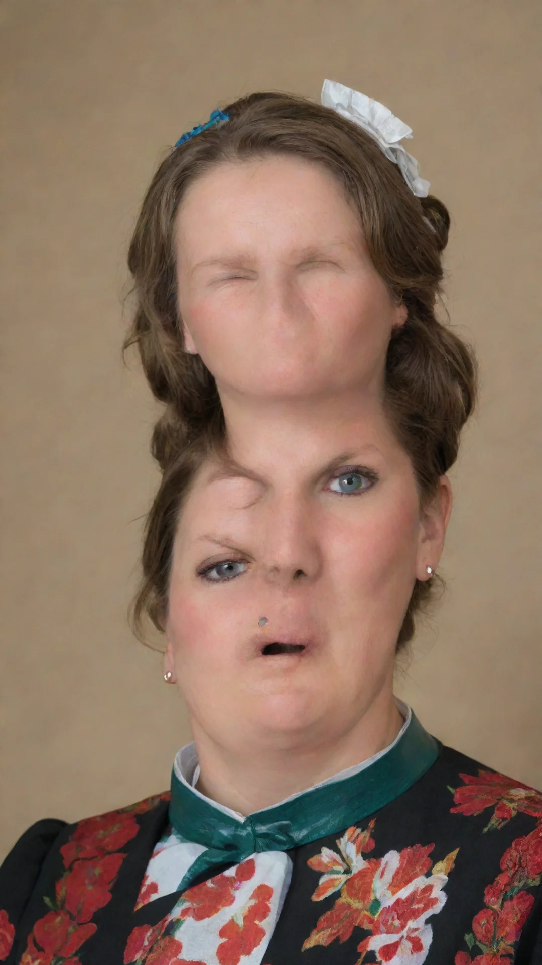 aitrending a woman wearing a bunad%2C duct tape on her mouth. good looking fantastic 1 tall