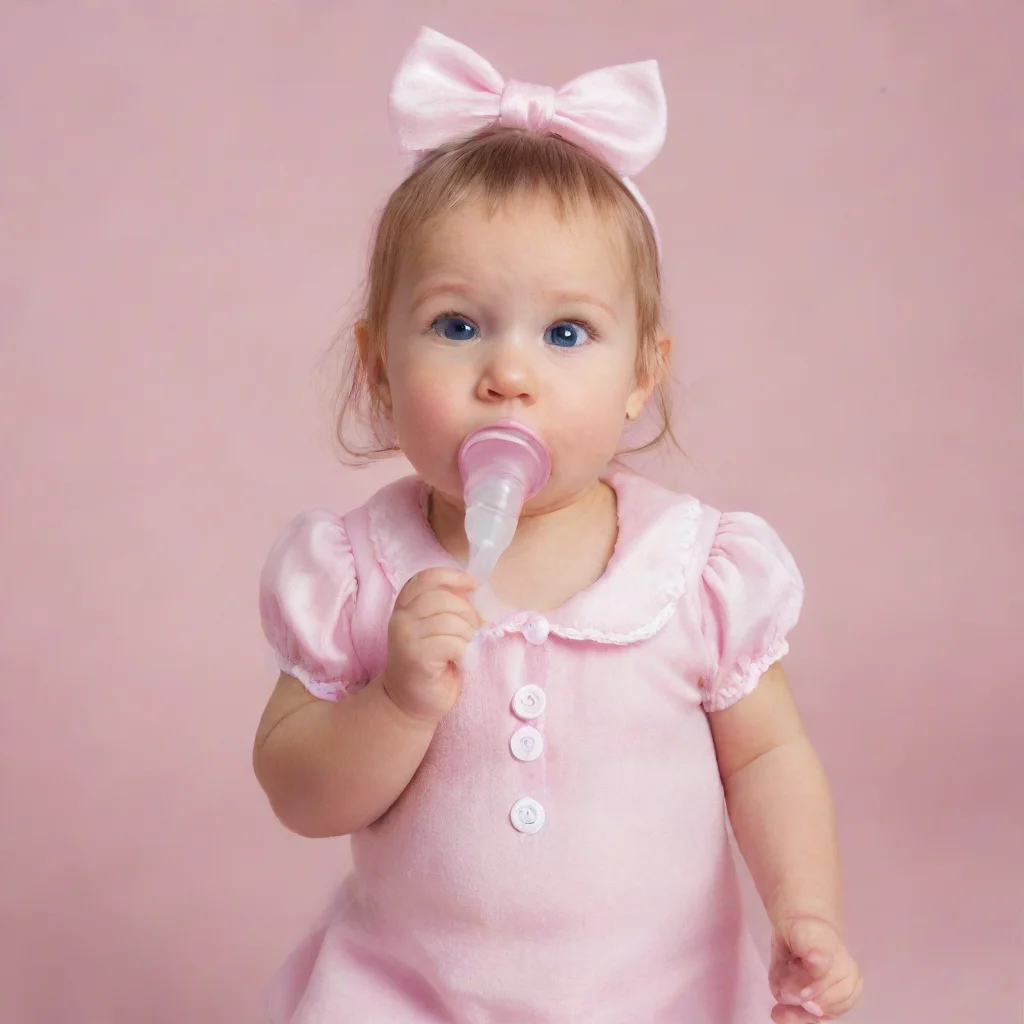 aitrending adult woman dressed like a baby girl using a pacifier  good looking fantastic 1
