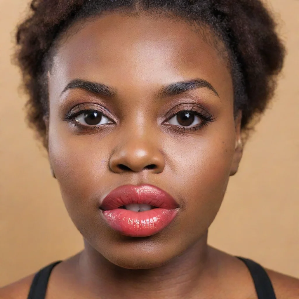 trending african woman comically sized lips good looking fantastic 1