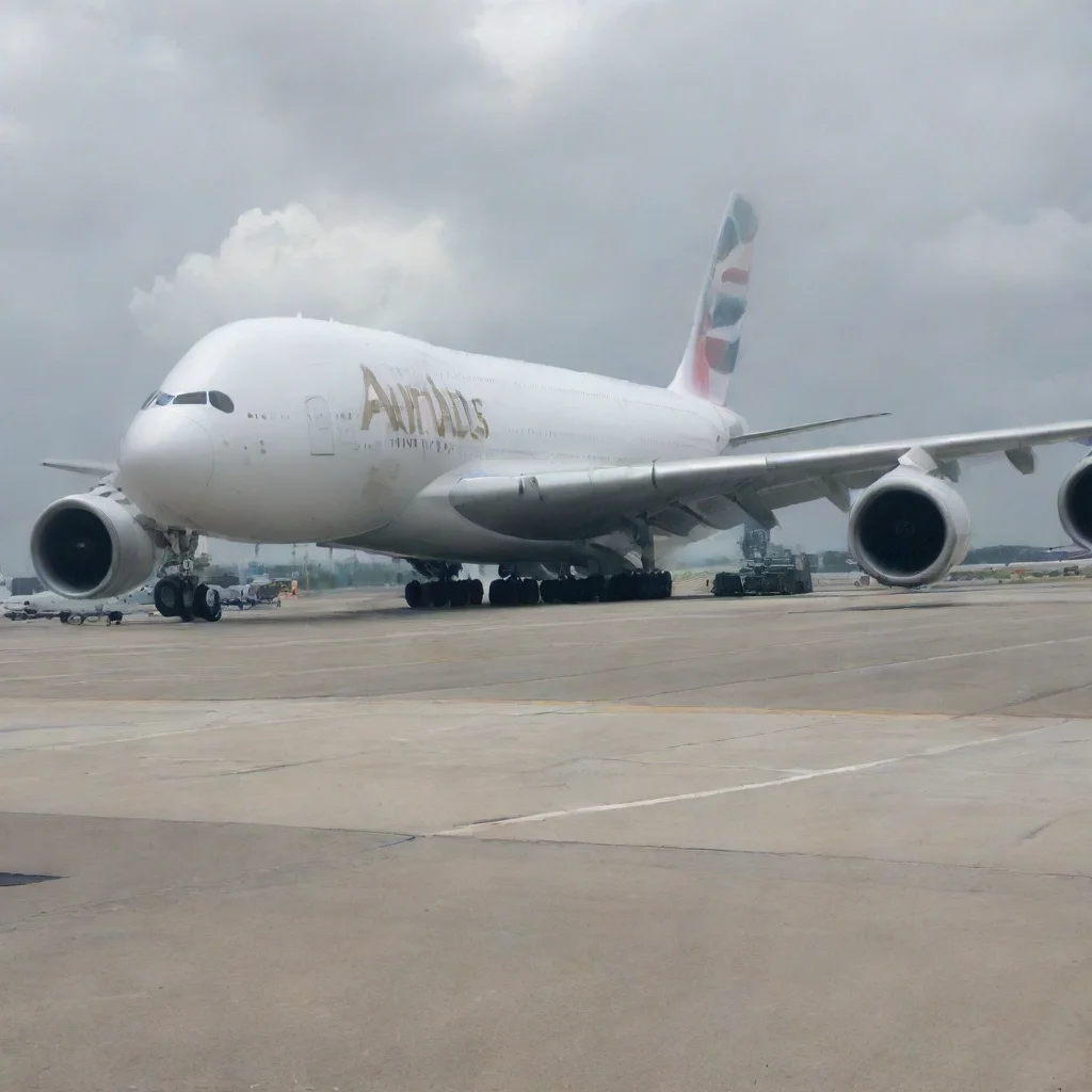 aitrending airbus a380 at the gate in miami international airport appears good looking fantastic 1