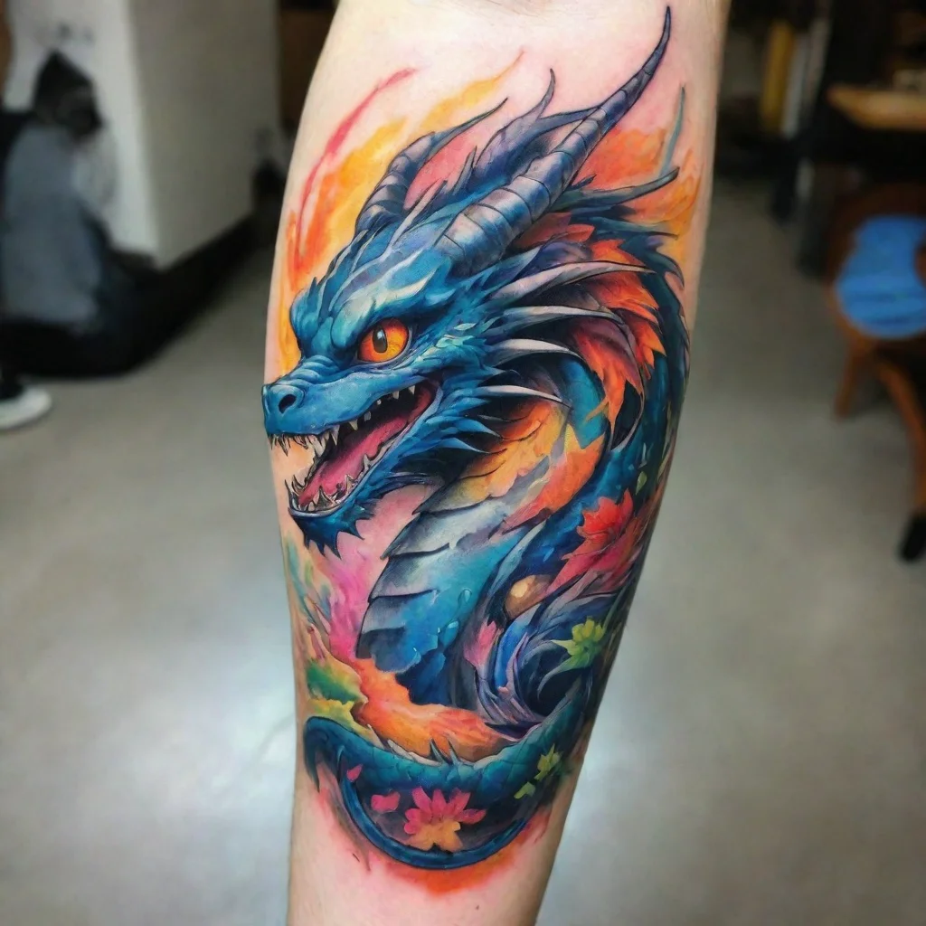 trending amazing dragon colorful anime ghibli tattoo good looking fantastic 1