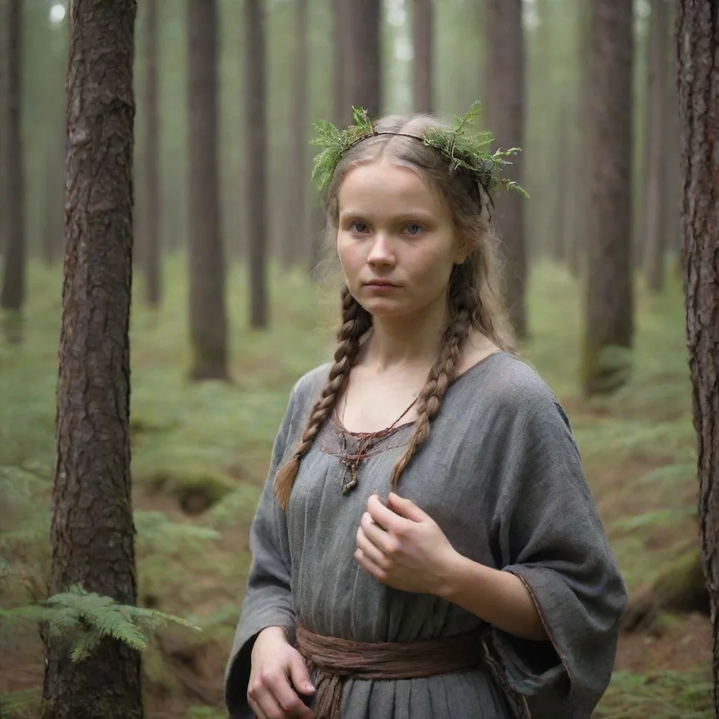trending ancient finnish female in forest good looking fantastic 1
