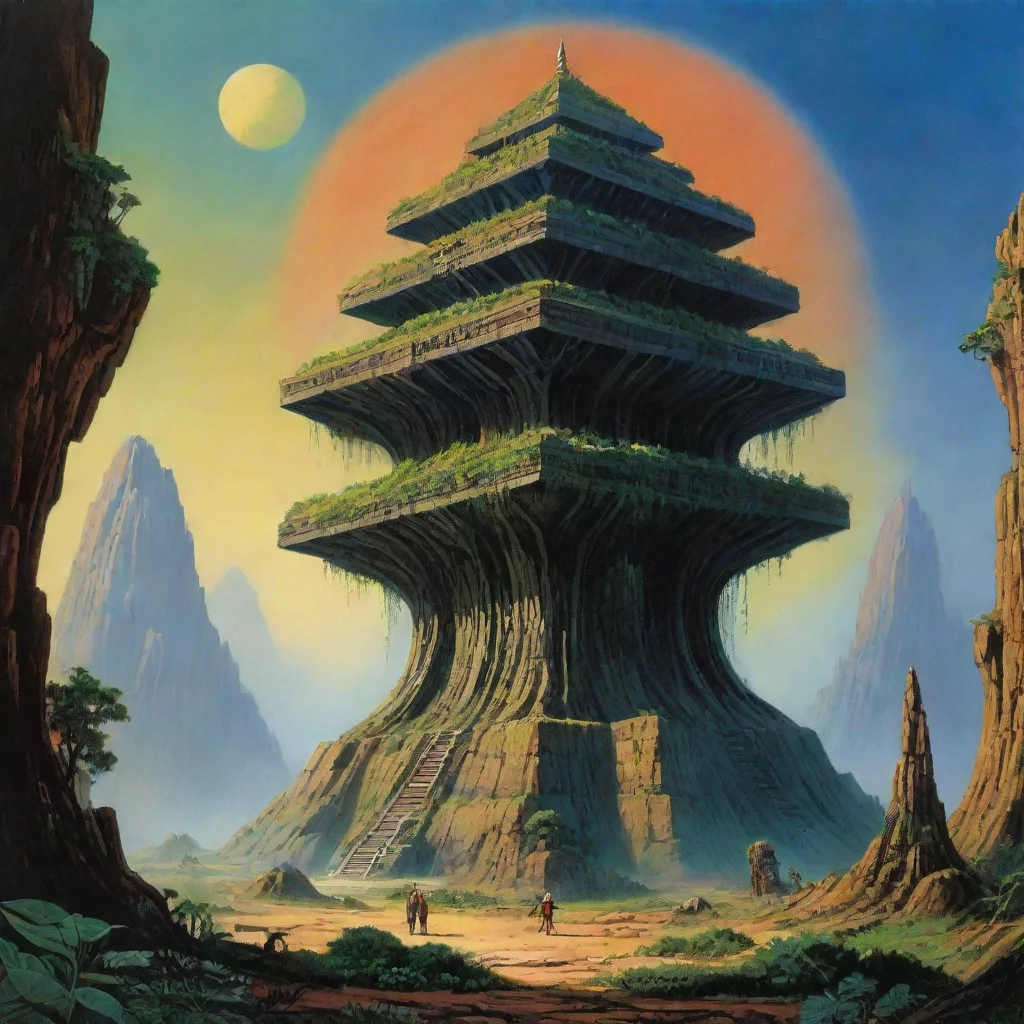 aitrending ancient super alien world scifi temple plant life chris foss jack kirby good looking fantastic 1