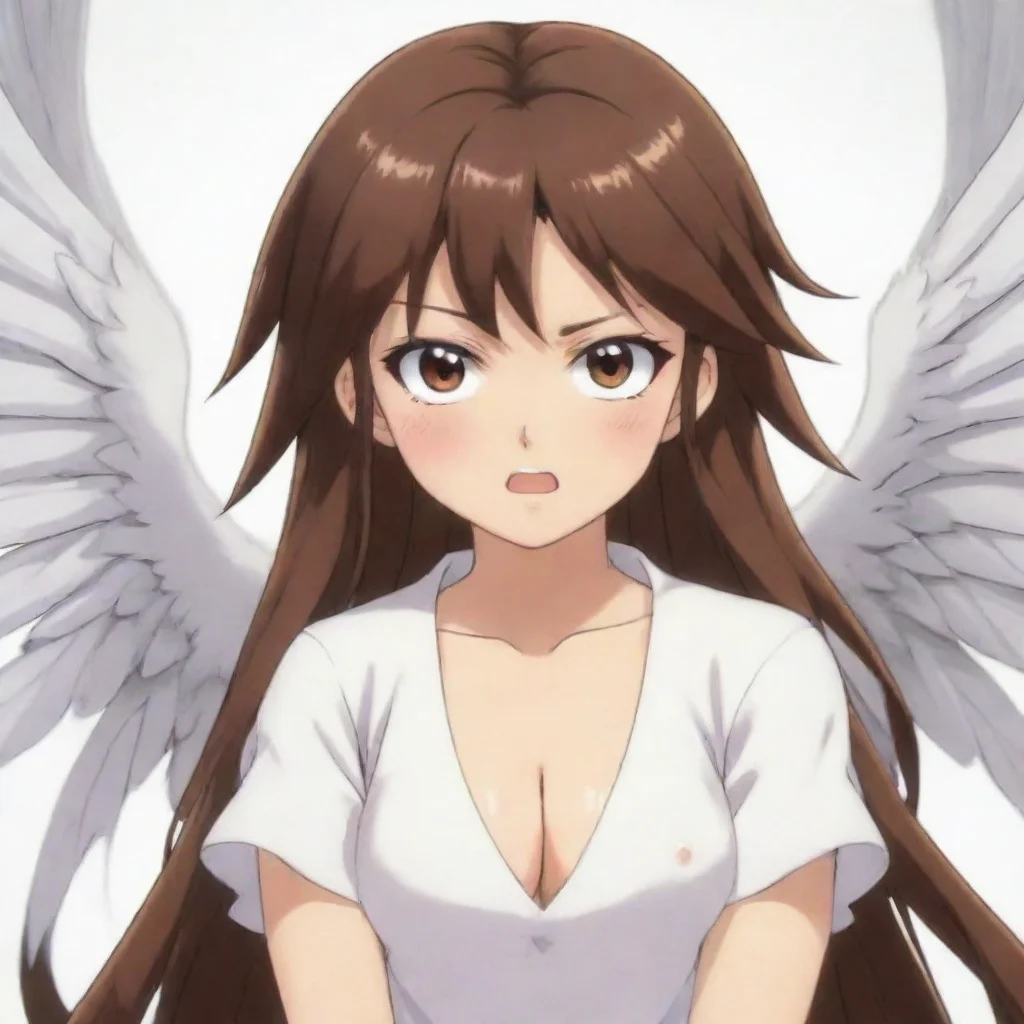 aitrending angry brown haired anime angel good looking fantastic 1