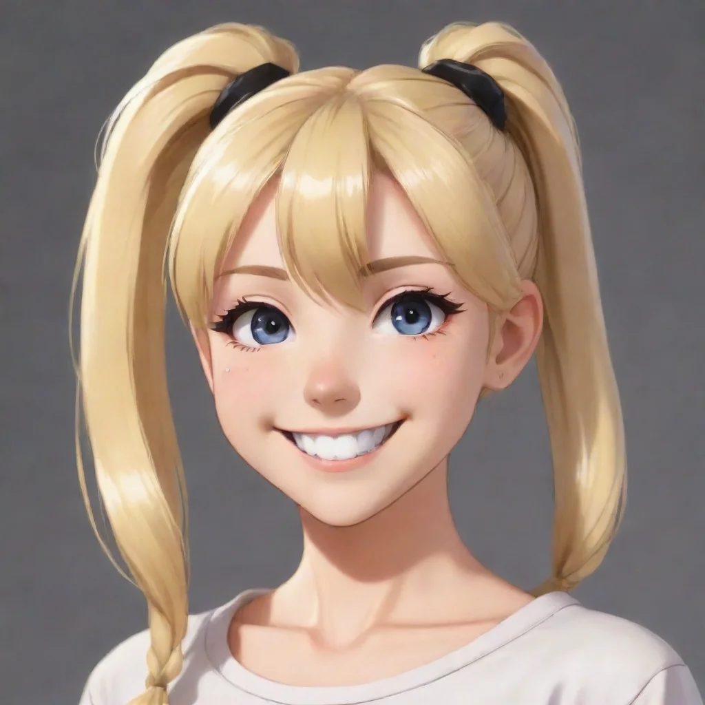 trending anime blonde girl smilng with a ponytail good looking fantastic 1