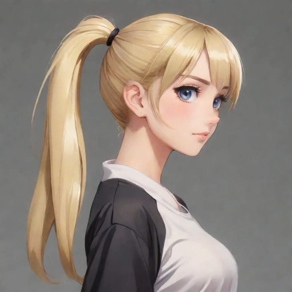 trending anime blonde girl with a ponytail good looking fantastic 1