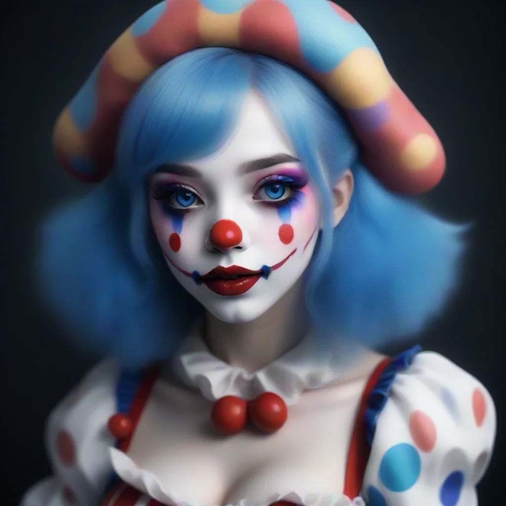 trending anime clown girl with blue lips good looking fantastic 1