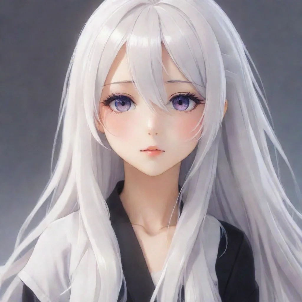 aitrending anime girl with white hair  good looking fantastic 1