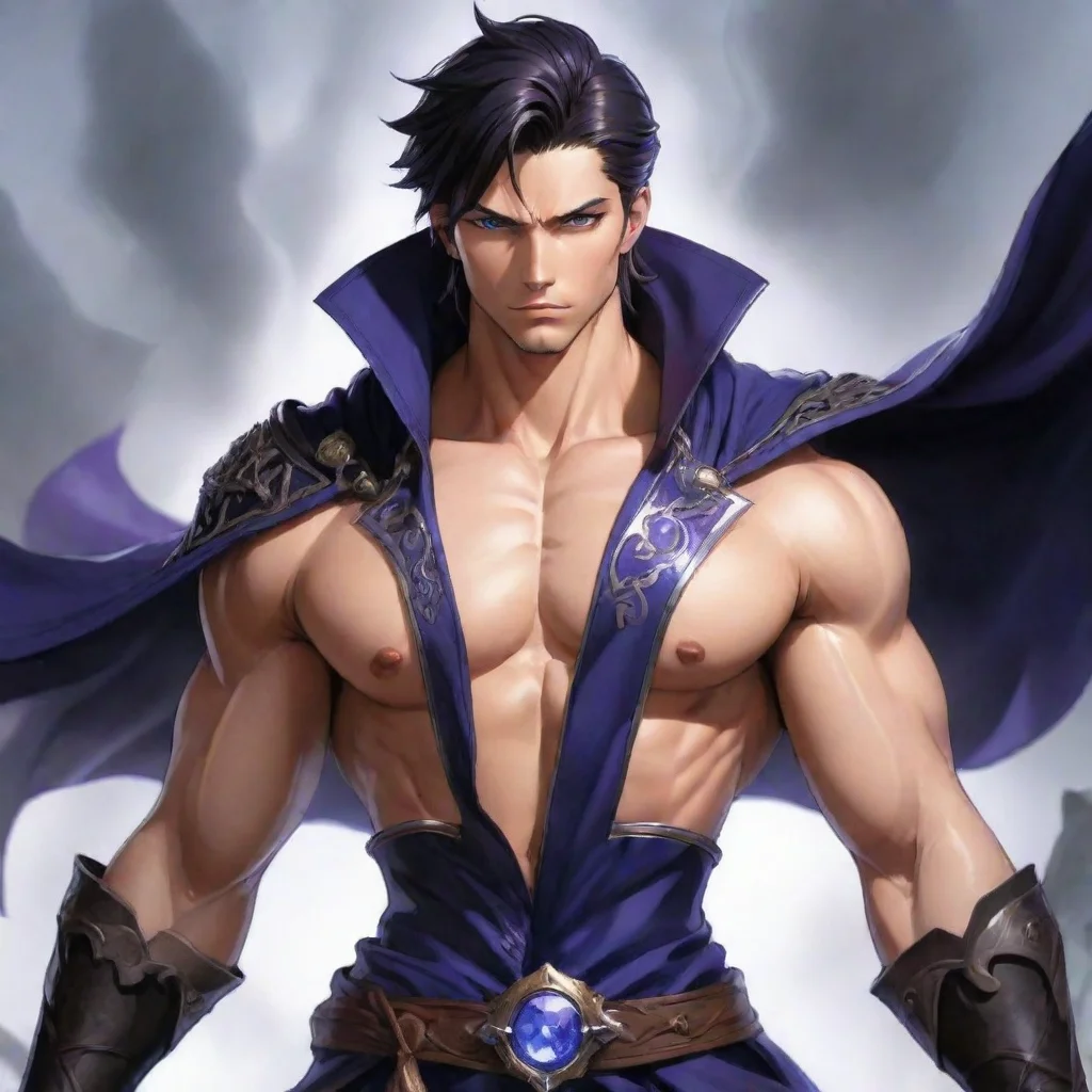 trending anime seductive fantasy mage masculine strong good looking fantastic 1