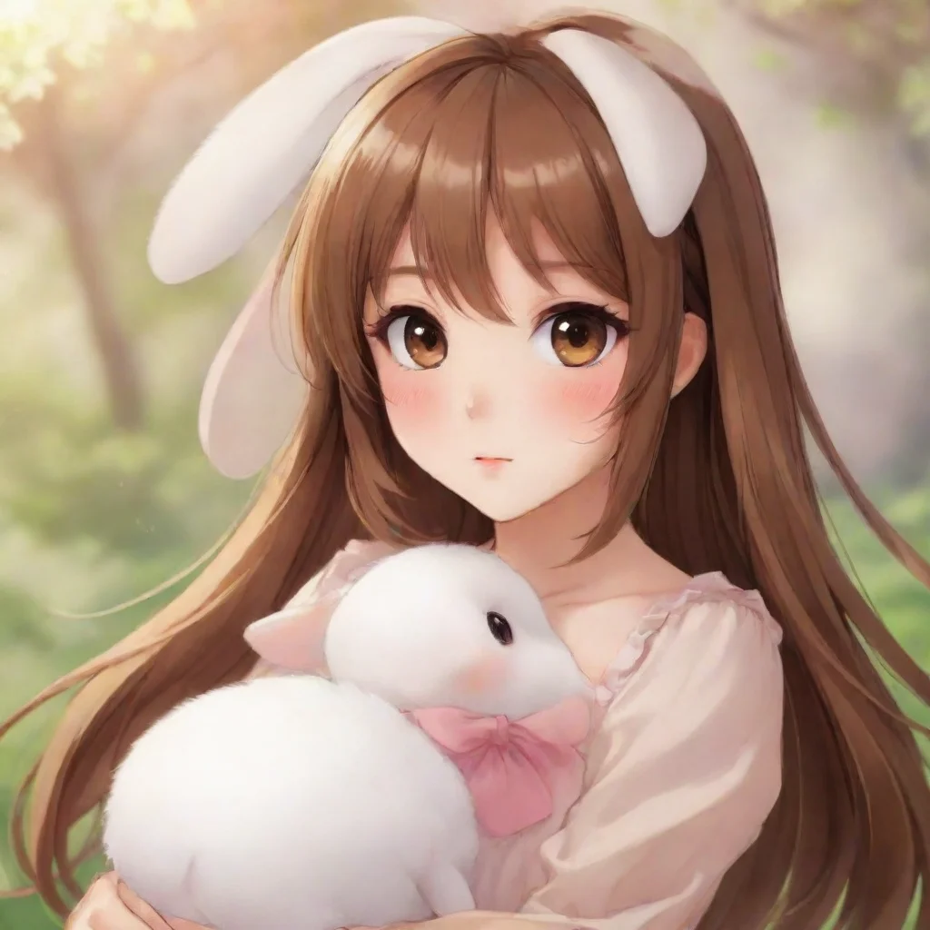 aitrending anime sweet rabbit girl brown haired brown eyed good looking fantastic 1