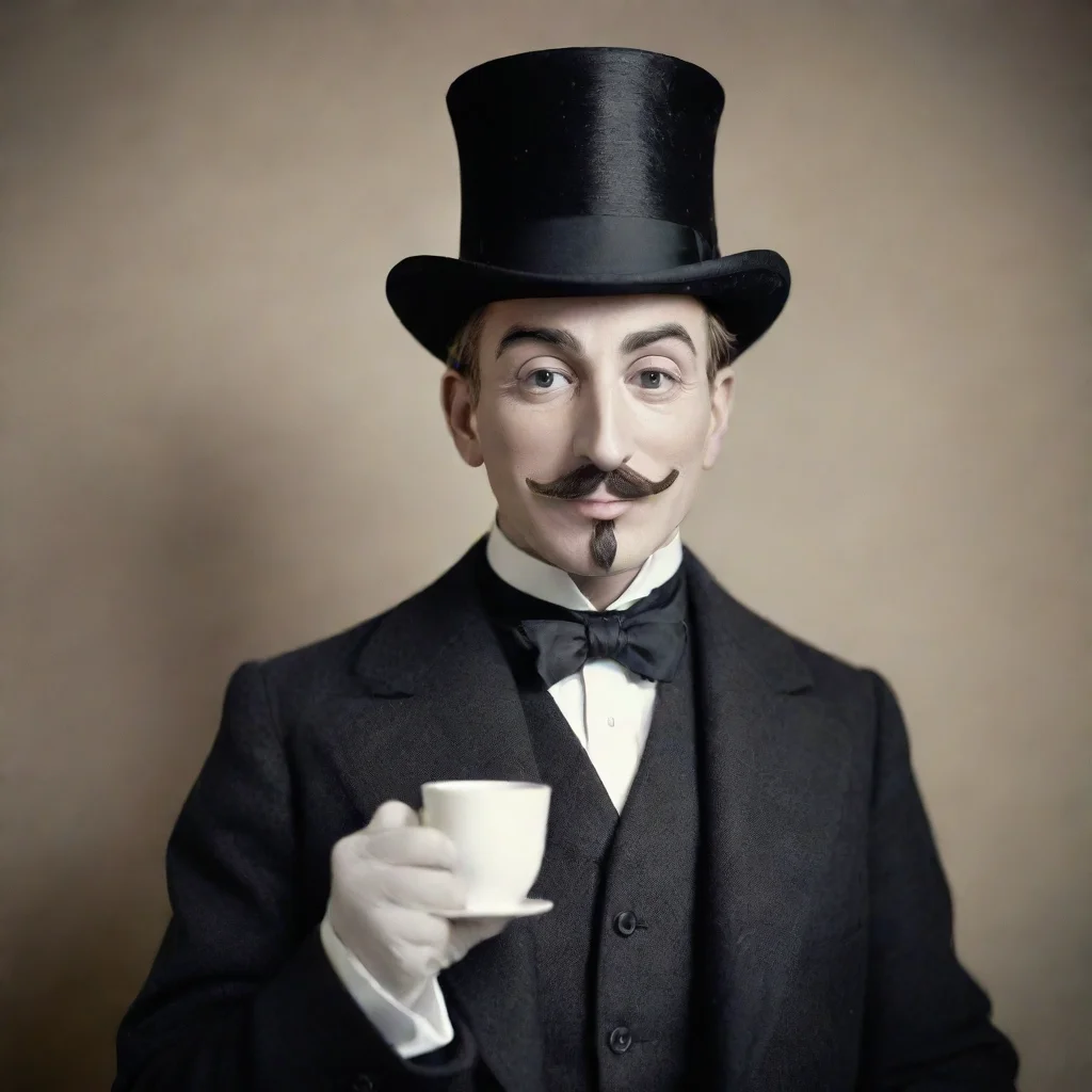 aitrending anonymous man with a monocle holding a cup of tea good looking fantastic 1