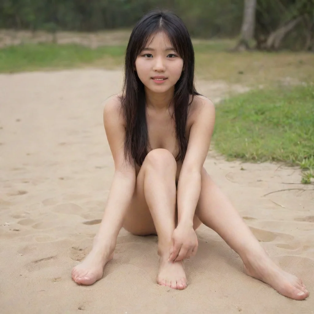 aitrending asian girl barefoot good looking fantastic 1