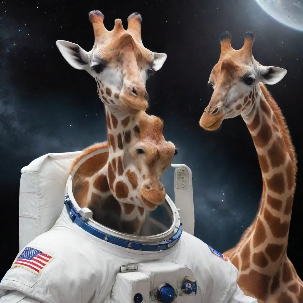aitrending astronaut giraffe good looking fantastic 1
