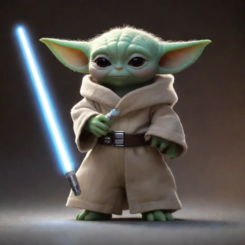 aitrending baby yoda as a grown up with white lightsaber  good looking fantastic 1