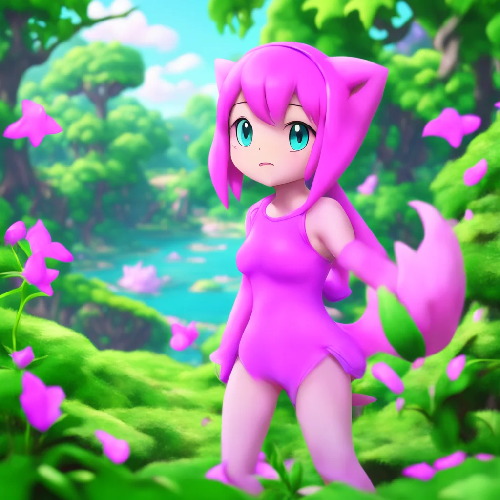 trending backdrop location scenery amazing wonderful beautiful charming picturesque pokemon trainer ivy mew ivy exclaims her eyes widening in amazement ive never seen a mew before youre so cute im s