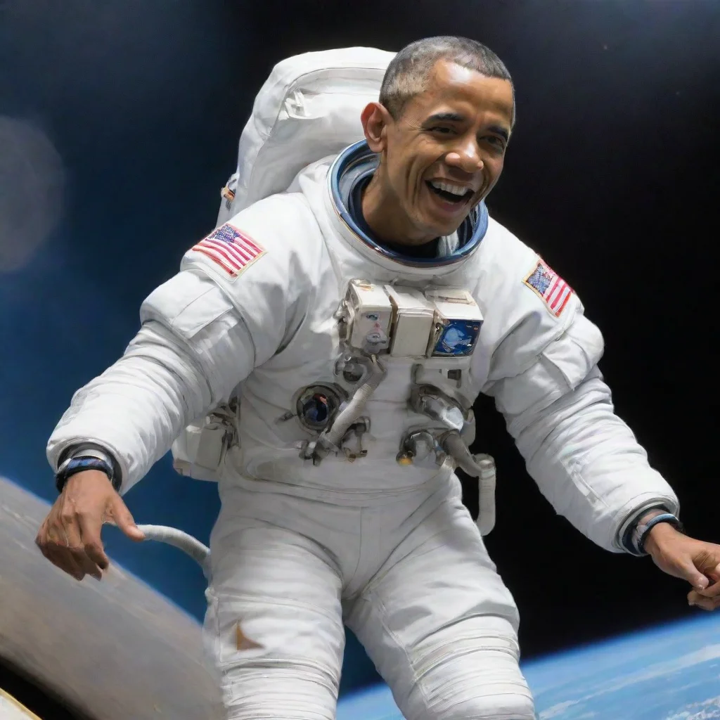 aitrending barrack obama in space walk good looking fantastic 1