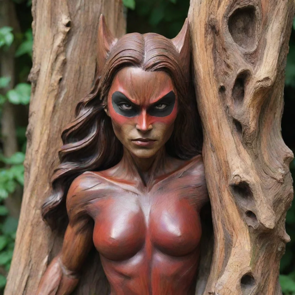 aitrending batwoman petrified into beutifull wood statue%2C face also petrified good looking fantastic 1