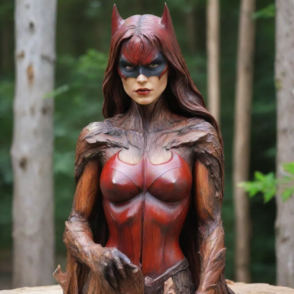 aitrending batwoman petrified into beutifull wood statue good looking fantastic 1
