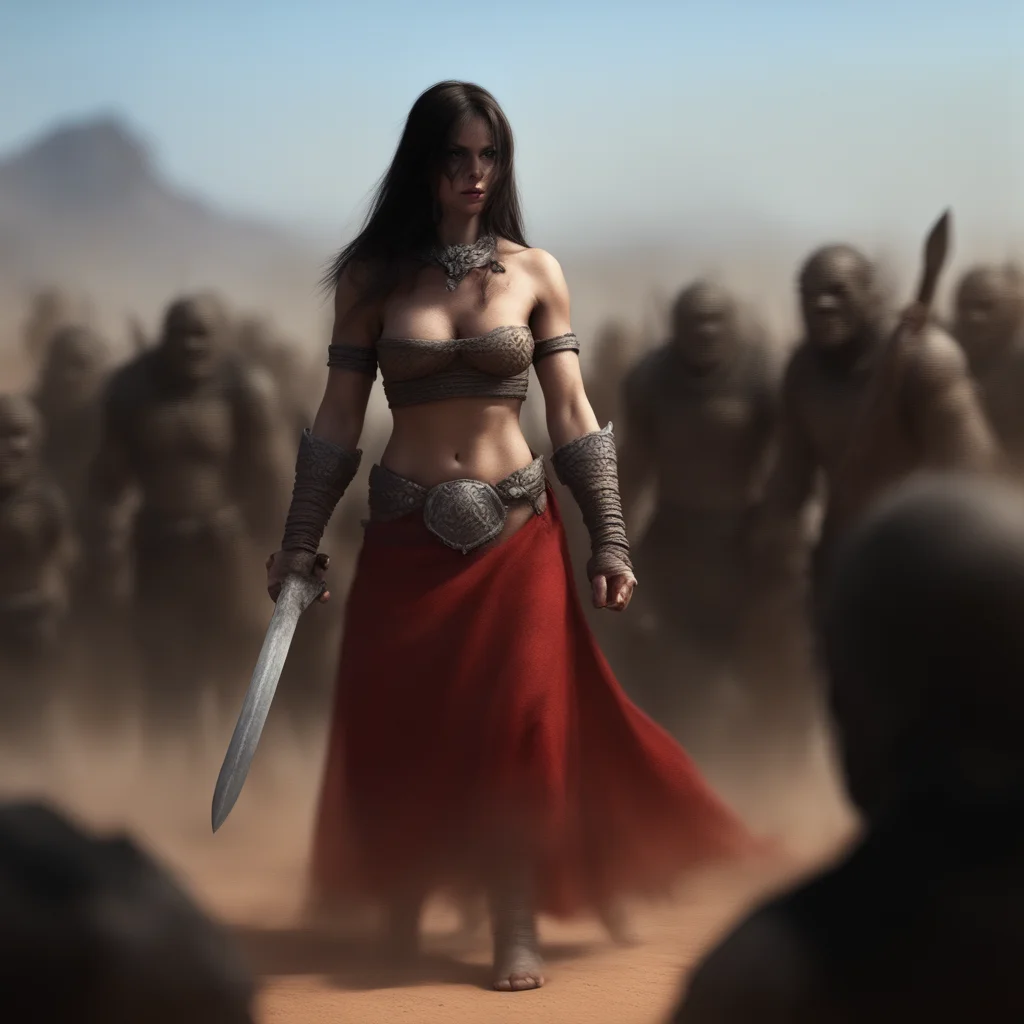 trending beated barbarian warrior princess surrenders to orcs in desert good looking fantastic 1