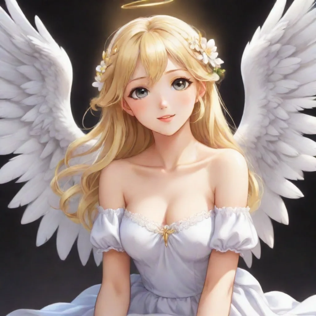 aitrending beautiful blonde happy anime angel good looking fantastic 1