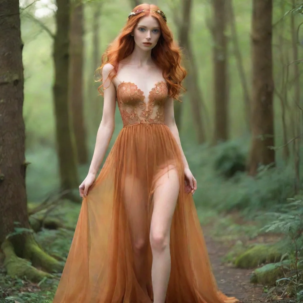 aitrending beautiful enchanted skinny ginger princess see through dress good looking fantastic 1