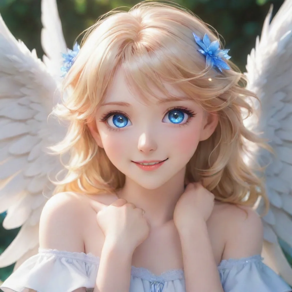 aitrending beautiful smiling anime angel with blue eyes good looking fantastic 1