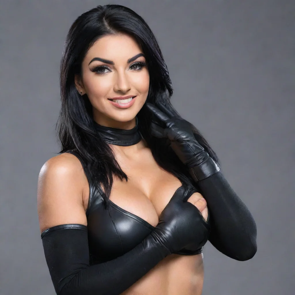 aitrending billie kay smiling with black gloves and gun good looking fantastic 1