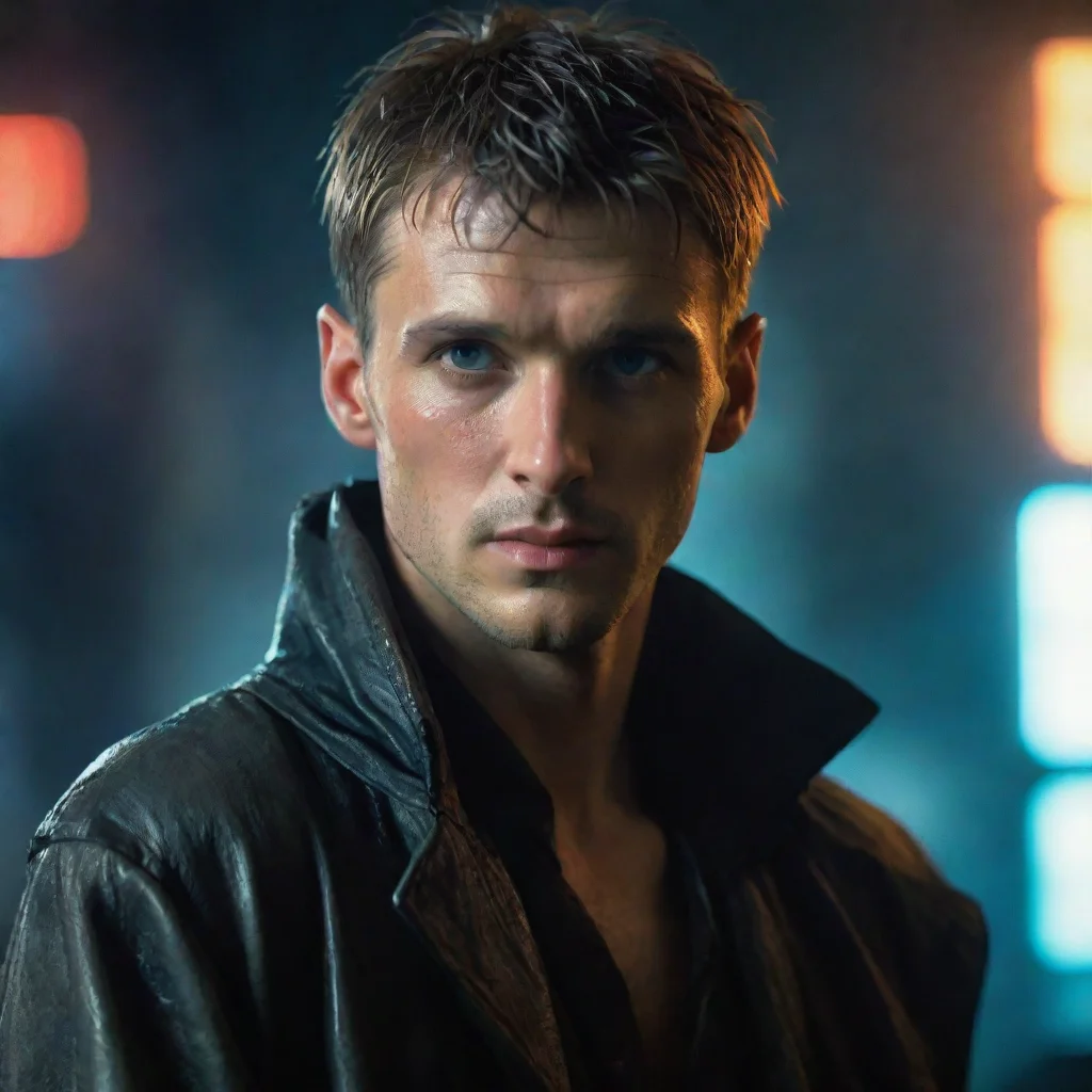 trending blade runner character portrait of a beautiful yet hanted young man dressed very well good looking fantastic 1