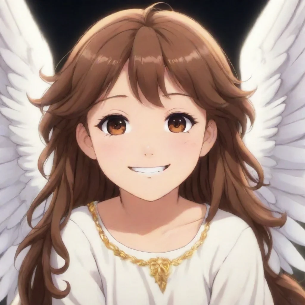 trending brown haired anime angel smiling good looking fantastic 1
