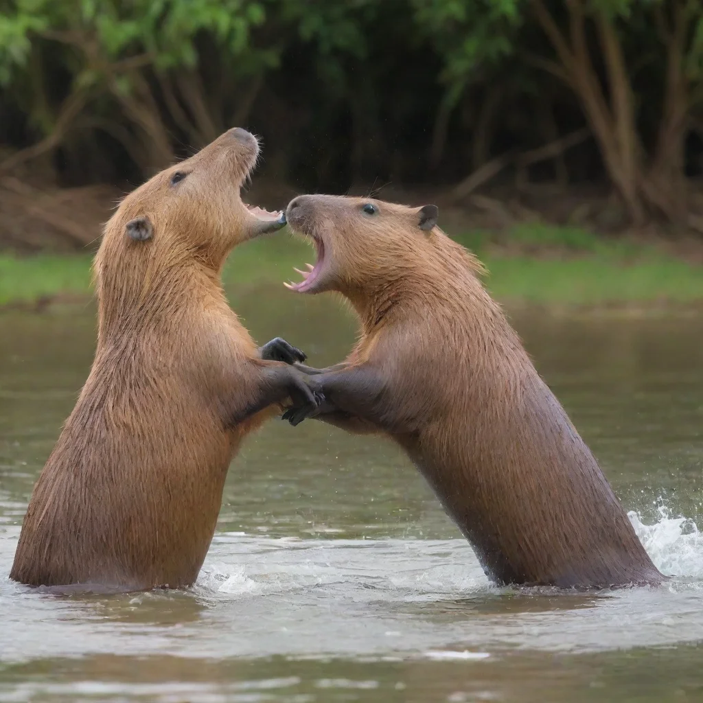 aitrending capybara fighting with shark good looking fantastic 1
