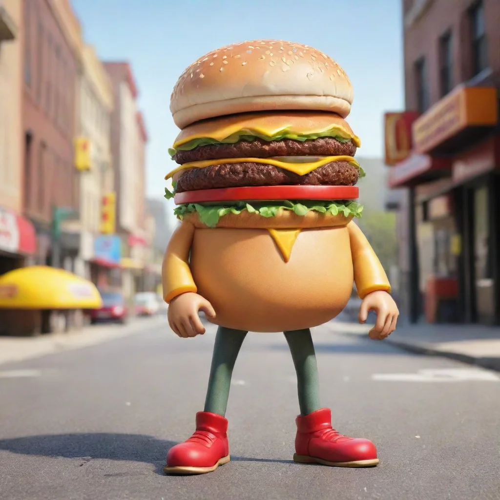 aitrending cartoon cheeseburger man good looking fantastic 1