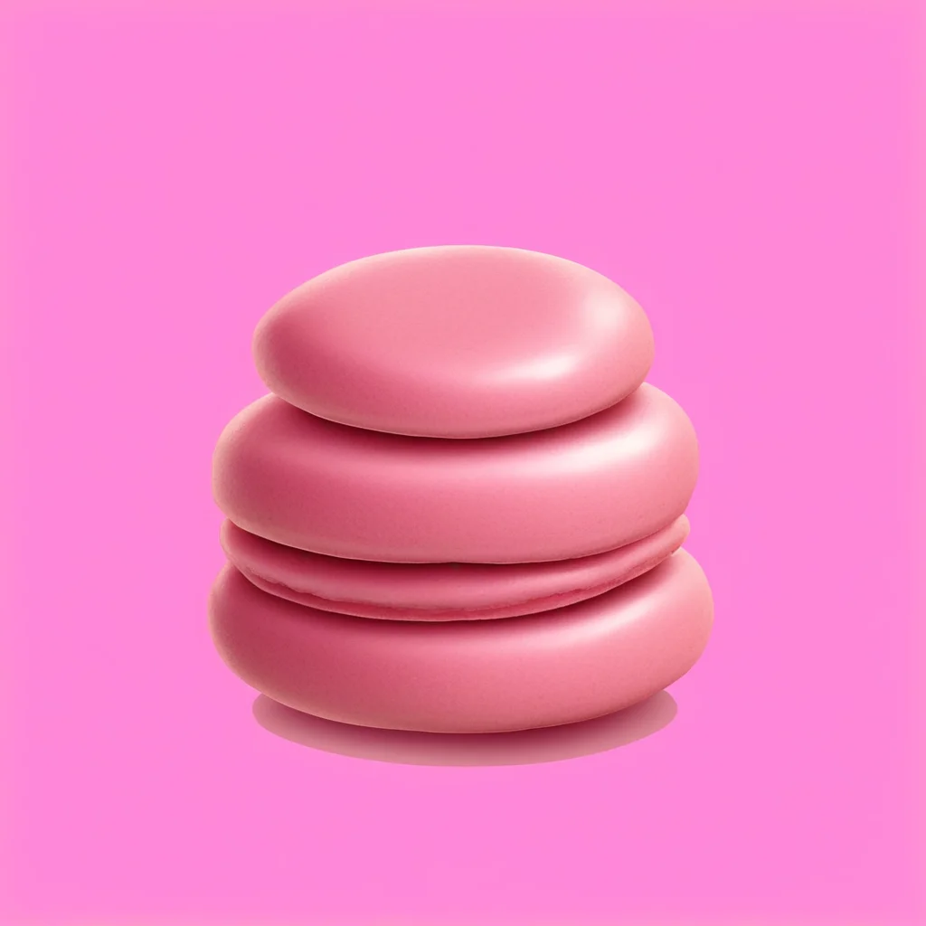 aitrending cartoon illustration of pink macaron%2C no background%2C mobile game style design%2C hyper casual style%2C icon good looking fantastic 1