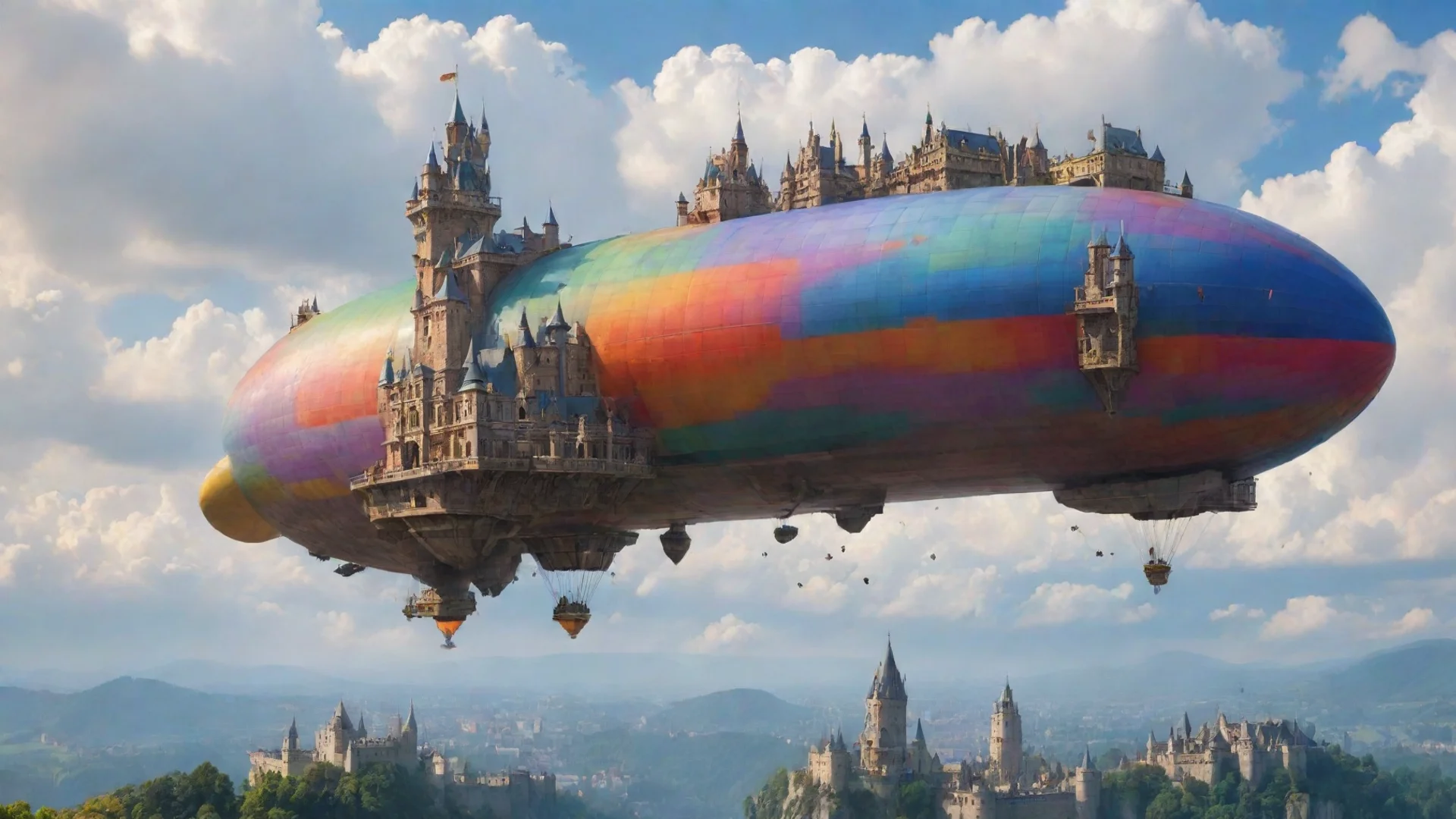 aitrending castle in sky amazing awesome architectural masterpiece wow hd colorful world floating blimp good looking fantastic 1 wide