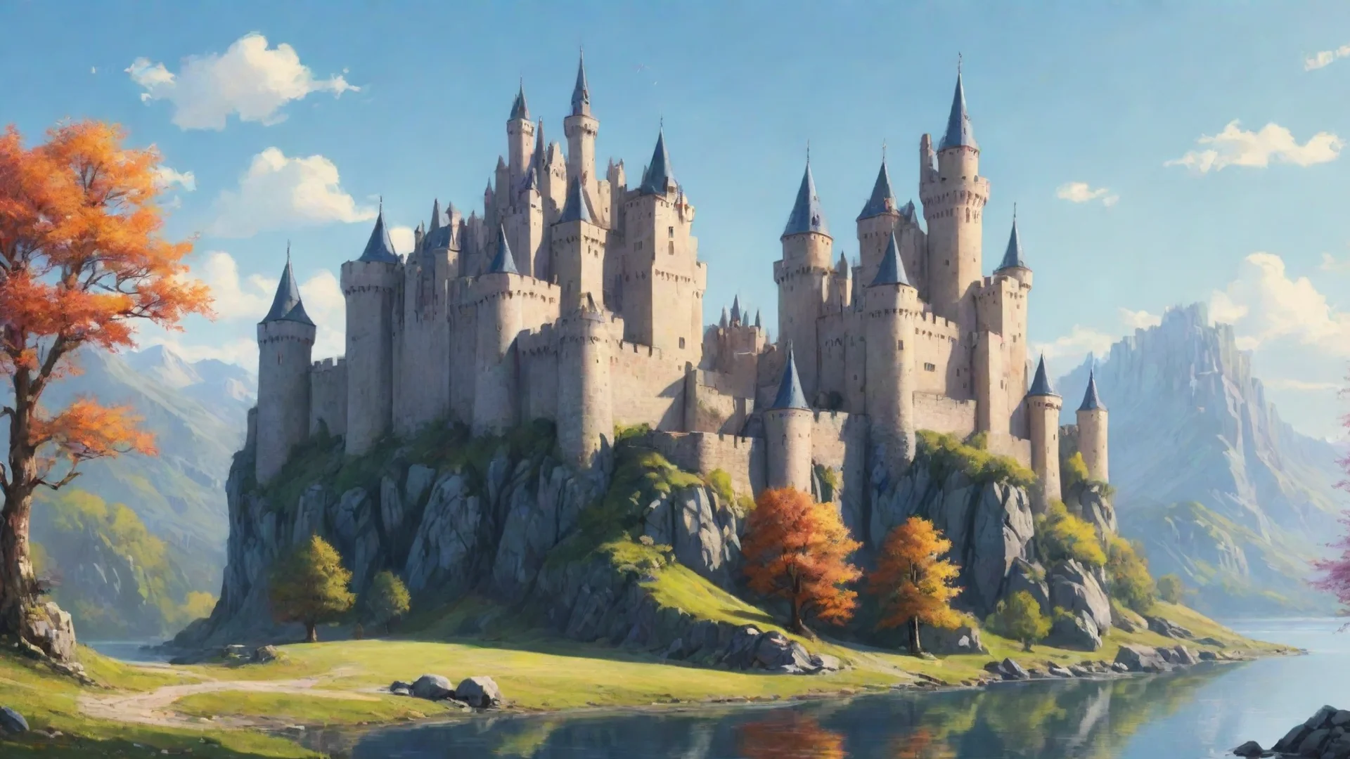 aitrending castle lovely relaxing lowfi landscape bright crisp colours clear good looking fantastic 1 wide