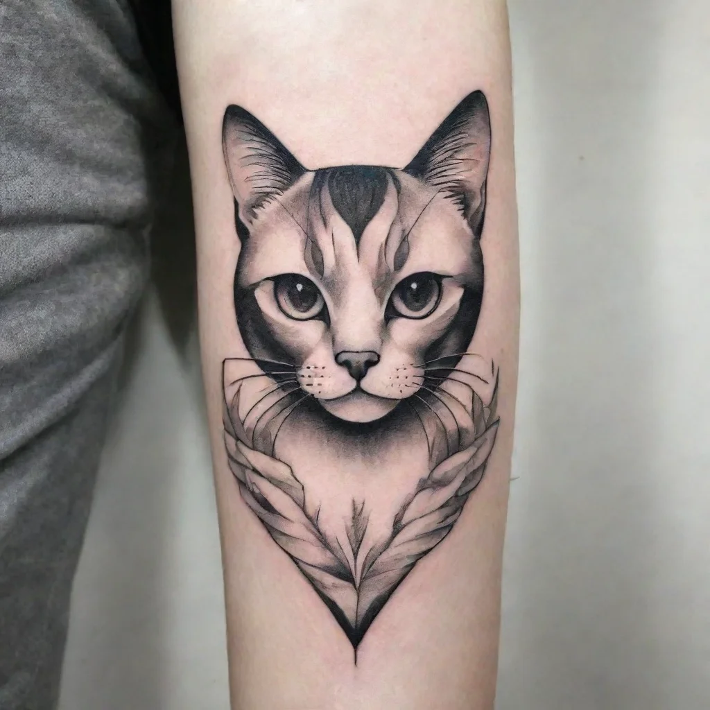 aitrending cat fine line black and white tattoo good looking fantastic 1