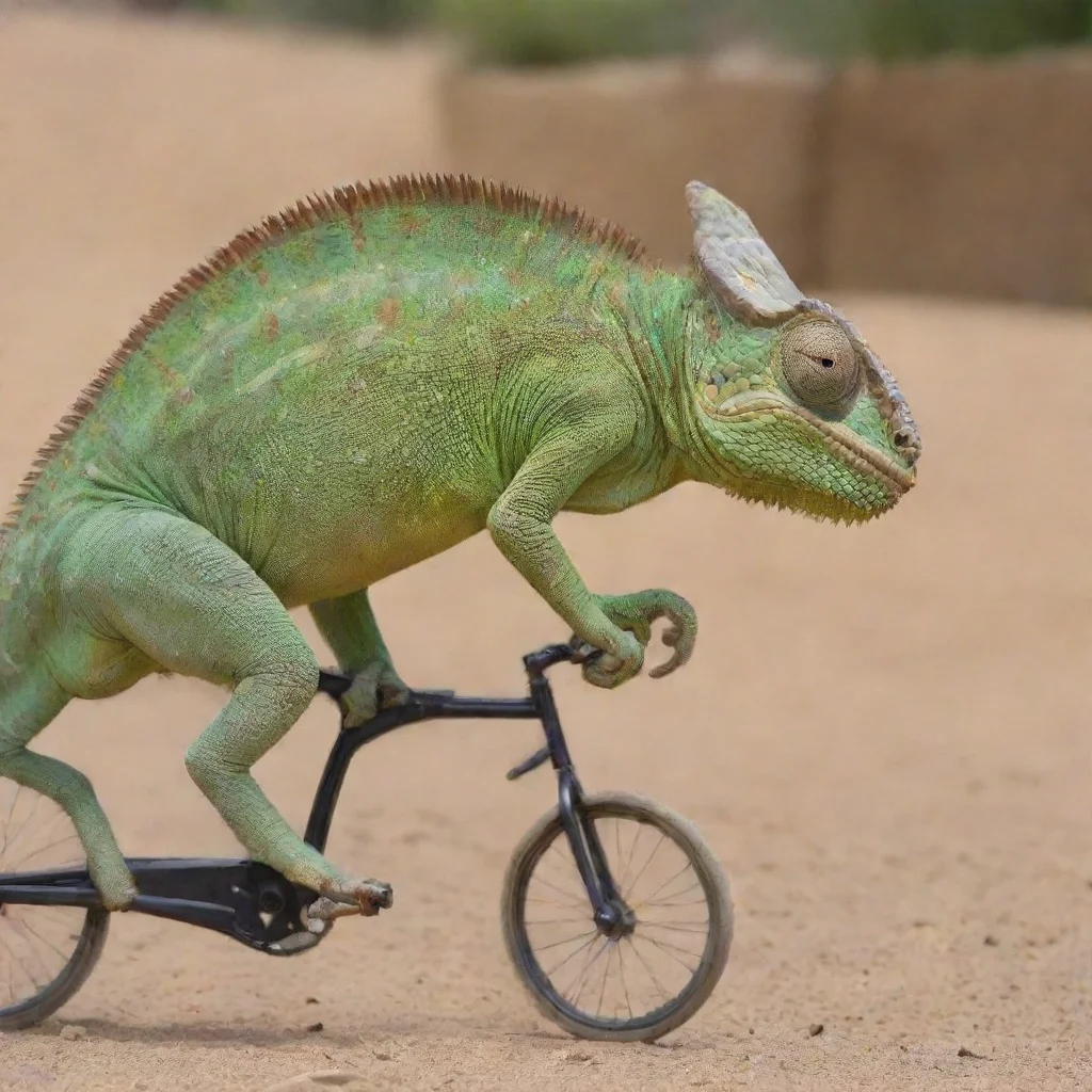 aitrending chameleon riding a bike towards a pregnant horse good looking fantastic 1