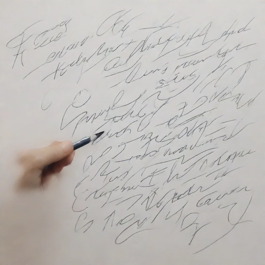 aitrending chaotic handwriting of unconcentrated person more chaotic good looking fantastic 1