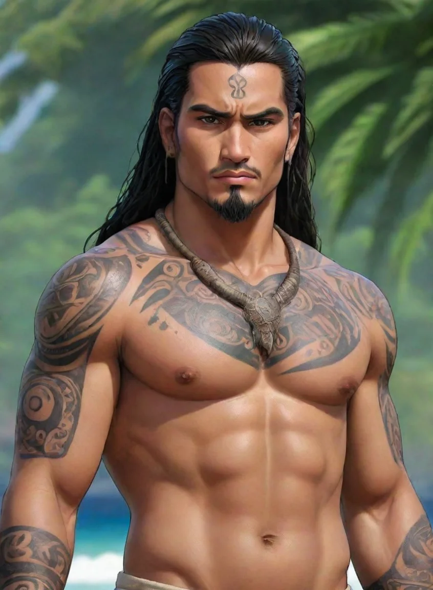 aitrending character attractive hd anime art man maori pacific islanderepic detailed good looking fantastic 1 portrait43