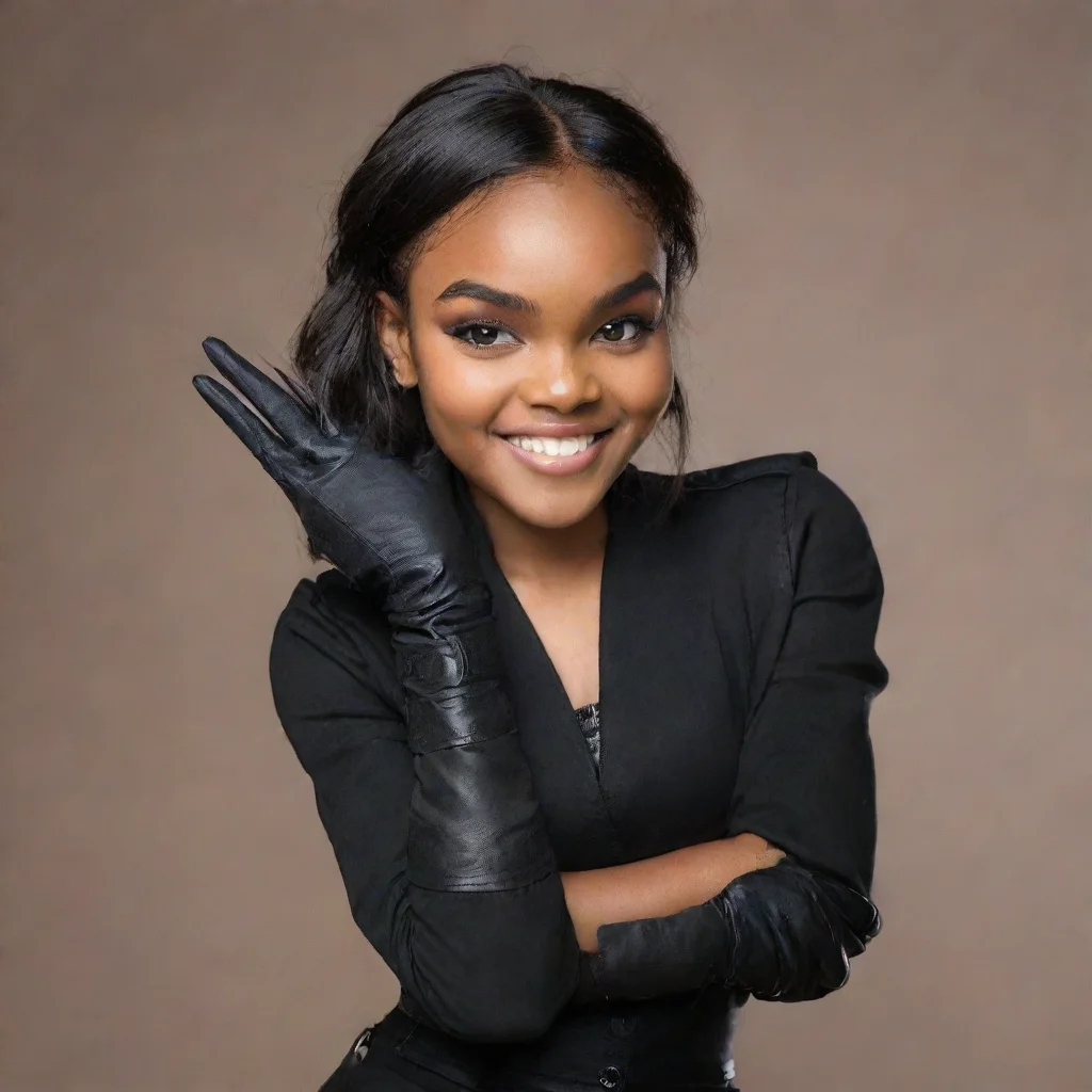 aitrending china anne mcclain smiling with black gloves and gun good looking fantastic 1