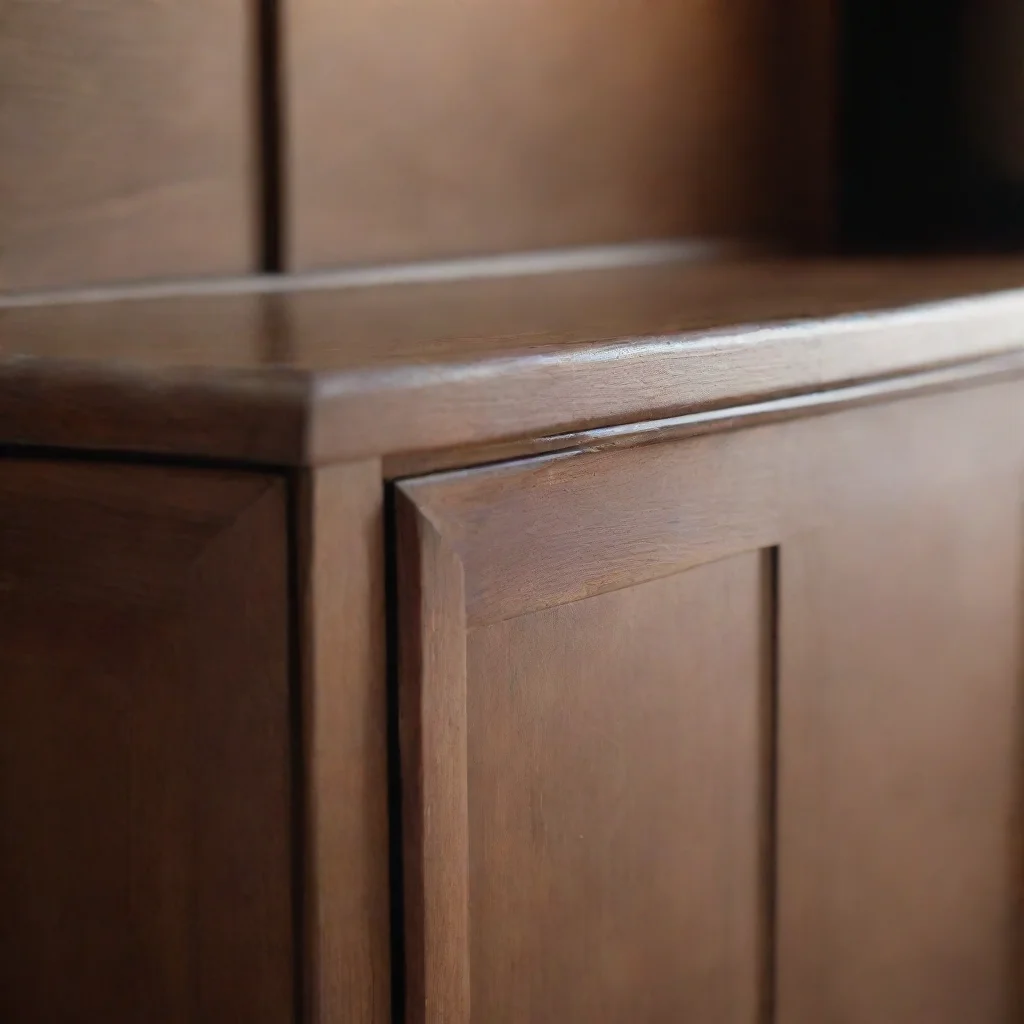 aitrending close up of a lightly decorated wooden cabinet dark brown%2C blurred at the edge good looking fantastic 1