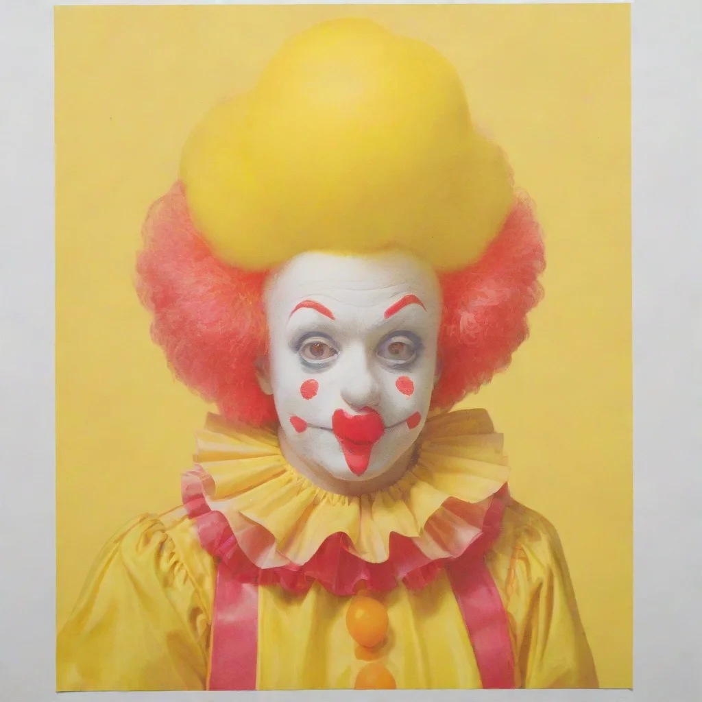 trending clown risograph yellow good looking fantastic 1