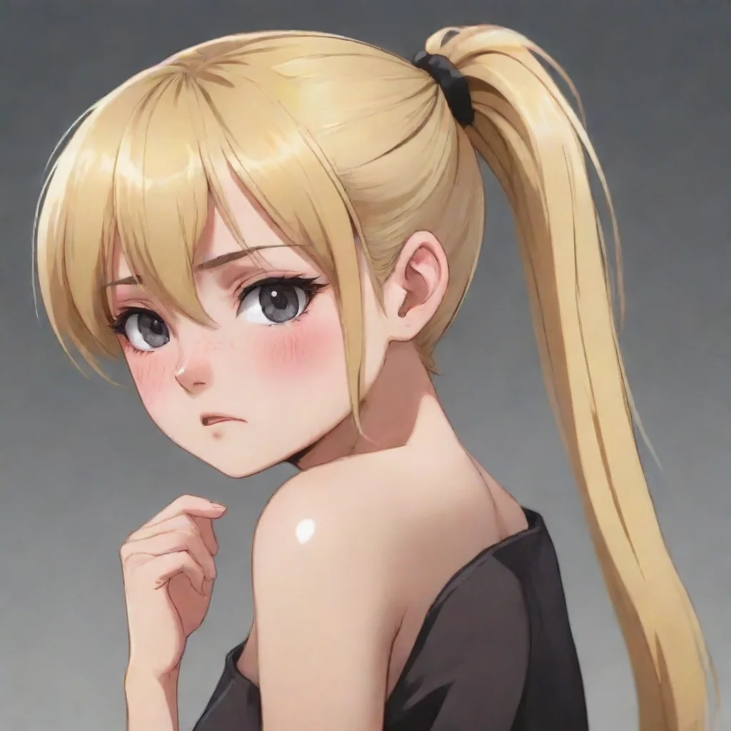 trending crying blonde anime girl with a ponytail good looking fantastic 1